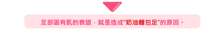 足部固有肌的衰退,就是造成”奶油麵包足”的原因。