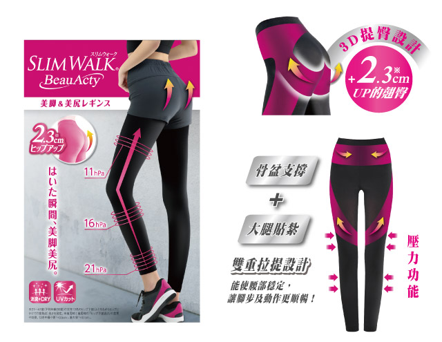 Slimwalk 美腿襪-Beau-Acty 機能美腿襪(運動)