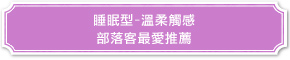睡眠型-溫柔觸感 部落客最愛推薦